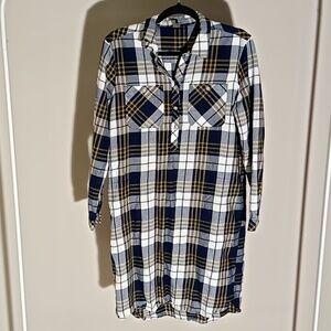 Eddie Bauer Flannel Dress Ptp 20.5" L 27"